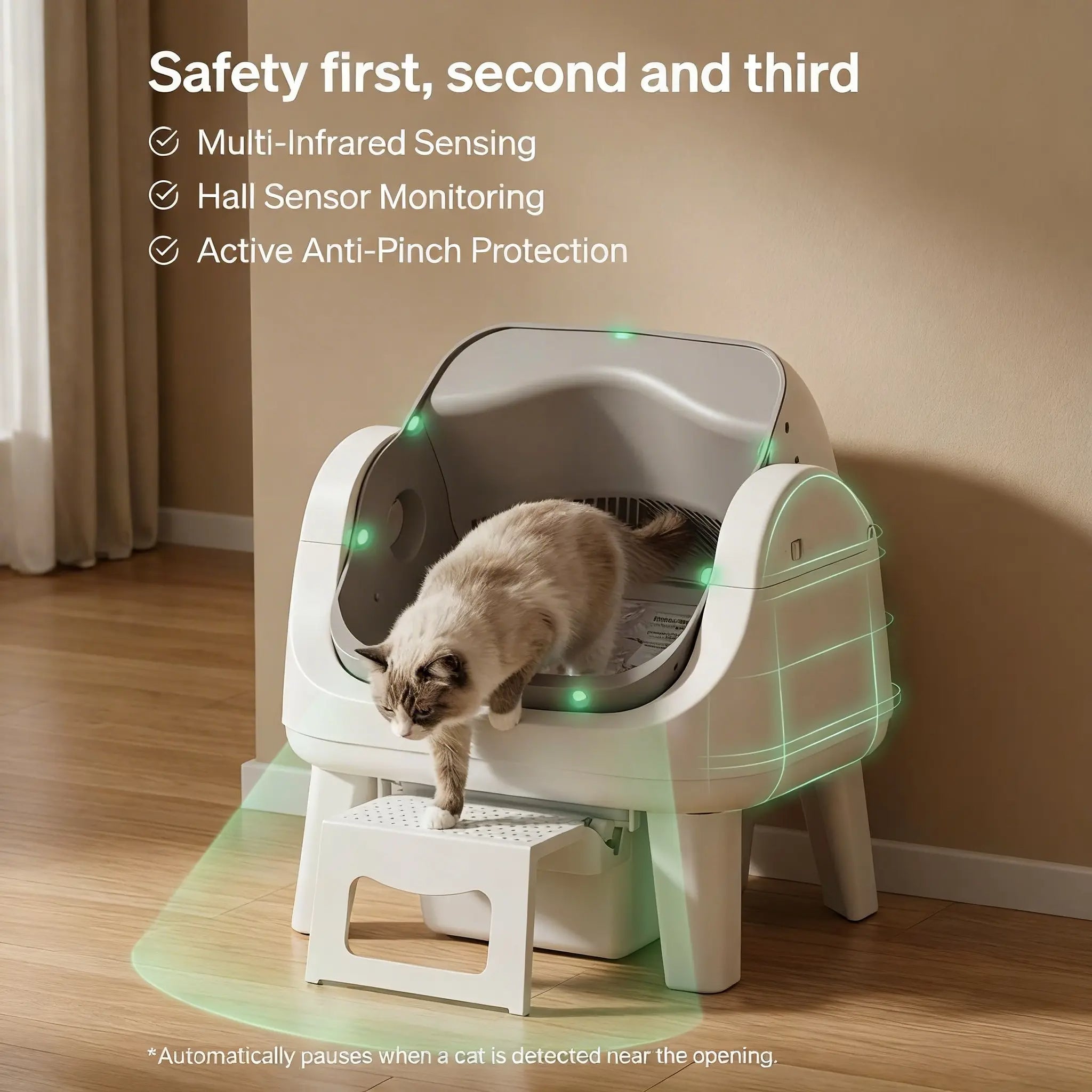 Auto Scooper Open-Top Self-Cleaning Cat Litter Box