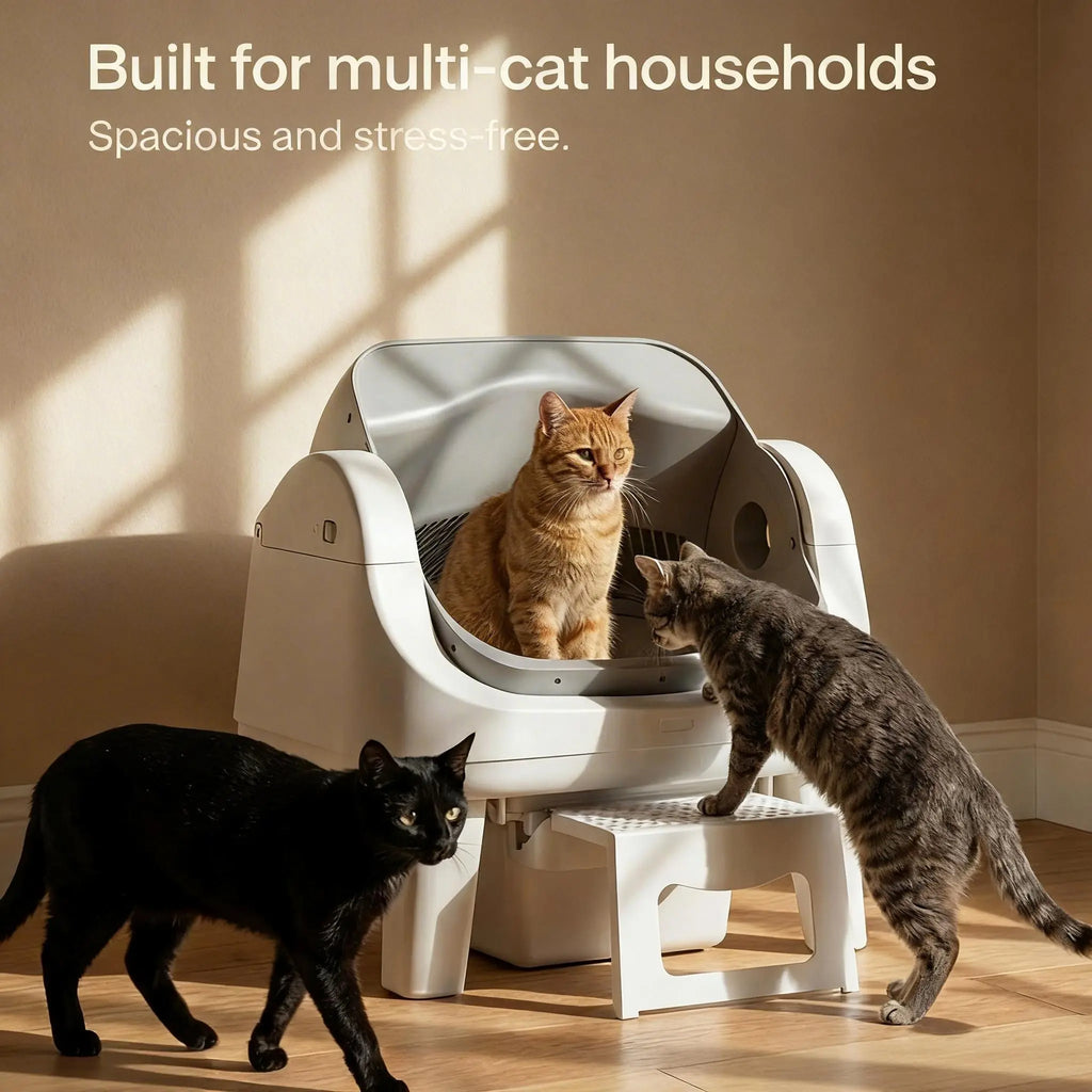 Auto Scooper Open-Top Self-Cleaning Cat Litter Box