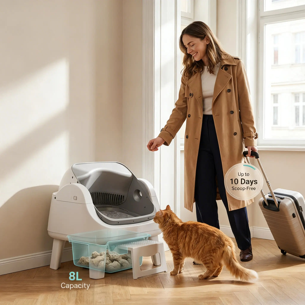 Auto Scooper Open-Top Self-Cleaning Cat Litter Box