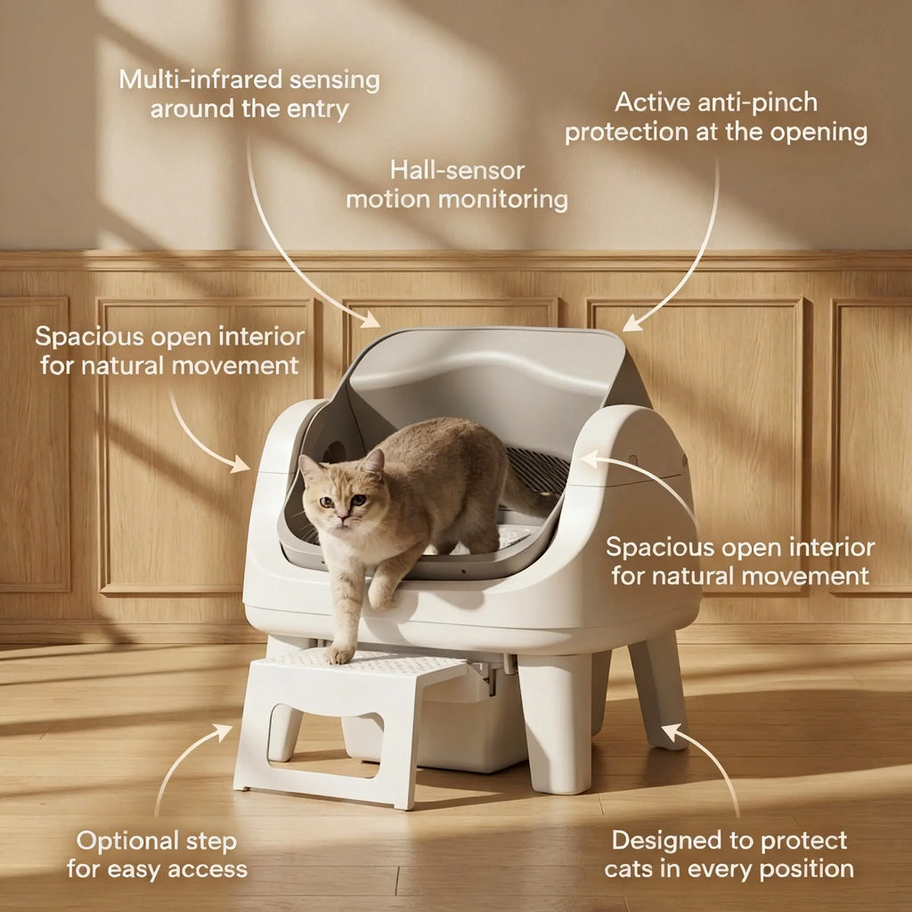 Auto Scooper Open-Top Self-Cleaning Cat Litter Box