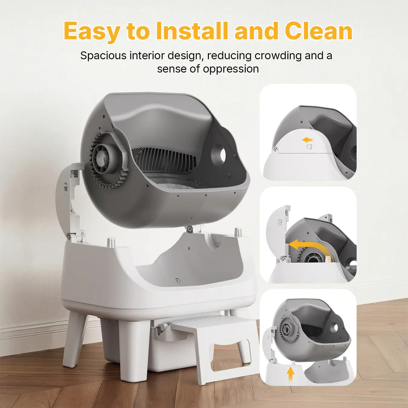 Auto Scooper Open-Top Self-Cleaning Cat Litter Box