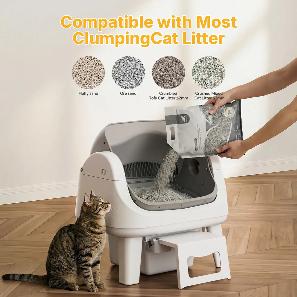 Auto Scooper Open-Top Self-Cleaning Cat Litter Box